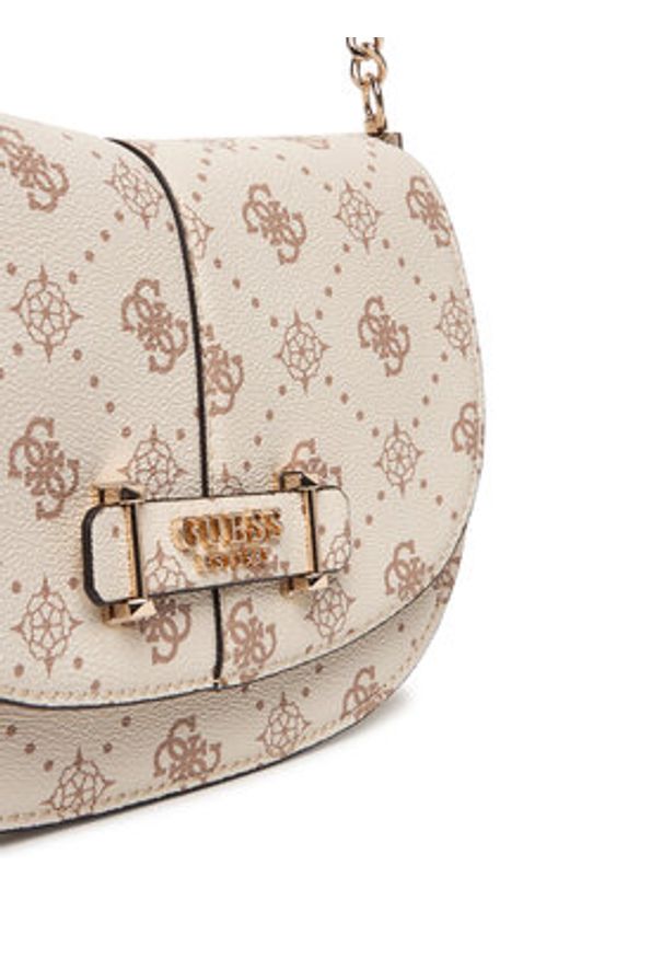 Guess Torebka Carrie Logo HWGP98 98200 Écru. Kolor: kremowy. Materiał: skórzane