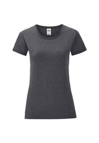FRUIT OF THE LOOM - T-shirt Dla Dziewczynki Iconic 150. Kolor: szary. Sport: turystyka piesza