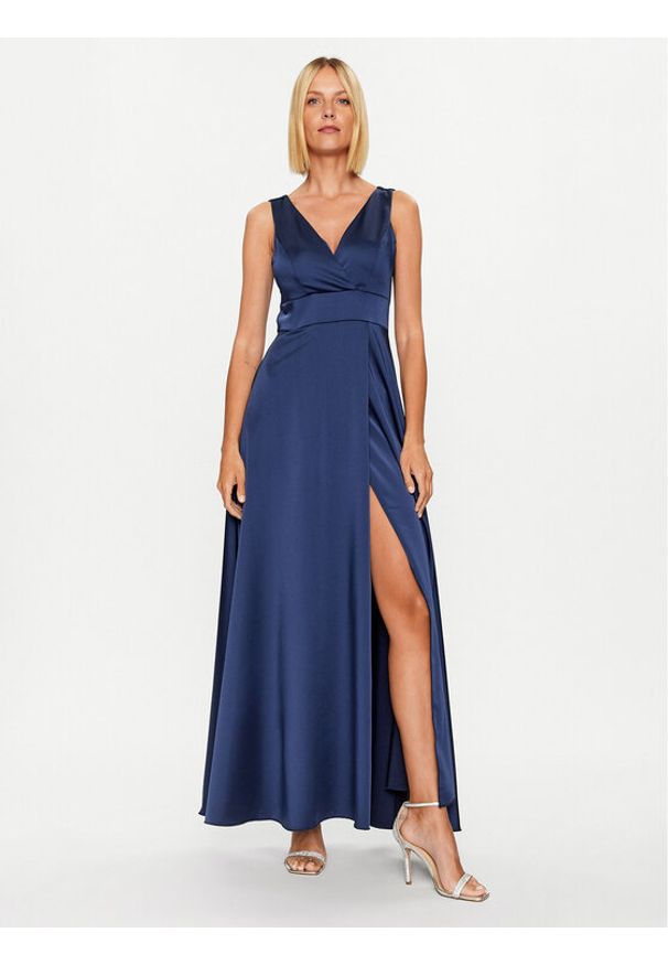 Rinascimento Sukienka wieczorowa CFC0115202003 Granatowy Regular Fit. Kolor: niebieski. Materiał: syntetyk. Styl: wizytowy