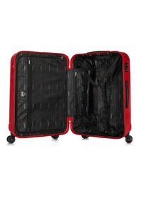Wittchen - Duża walizka z polikarbonu żłobiona. Kolor: czerwony. Materiał: guma #8