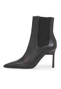 Calvin Klein Botki Geo Stiletto Chelsea Boot 90 HW0HW01708 Czarny. Kolor: czarny