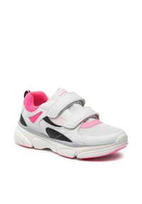 Sneakersy Geox J Lunare G. E J02BGE 0BC14 C0563 S White/Fuchsia. Kolor: biały. Materiał: skóra