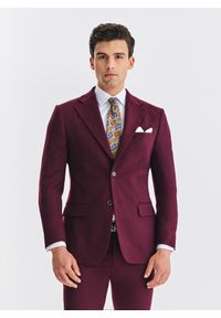 Pako Lorente - PAKO LORENTE – Bordowa marynarka garniturowa. Okazja: na wesele, na co dzień, na ślub cywilny. Kolor: czerwony. Materiał: wiskoza, poliester, elastan. Styl: casual #1