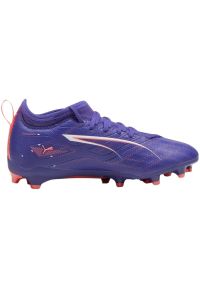 Buty Puma Ultra 5 Match FG/AG 108096 01 fioletowe. Zapięcie: sznurówki. Kolor: fioletowy. Materiał: materiał, włókno. Szerokość cholewki: normalna. Sport: piłka nożna