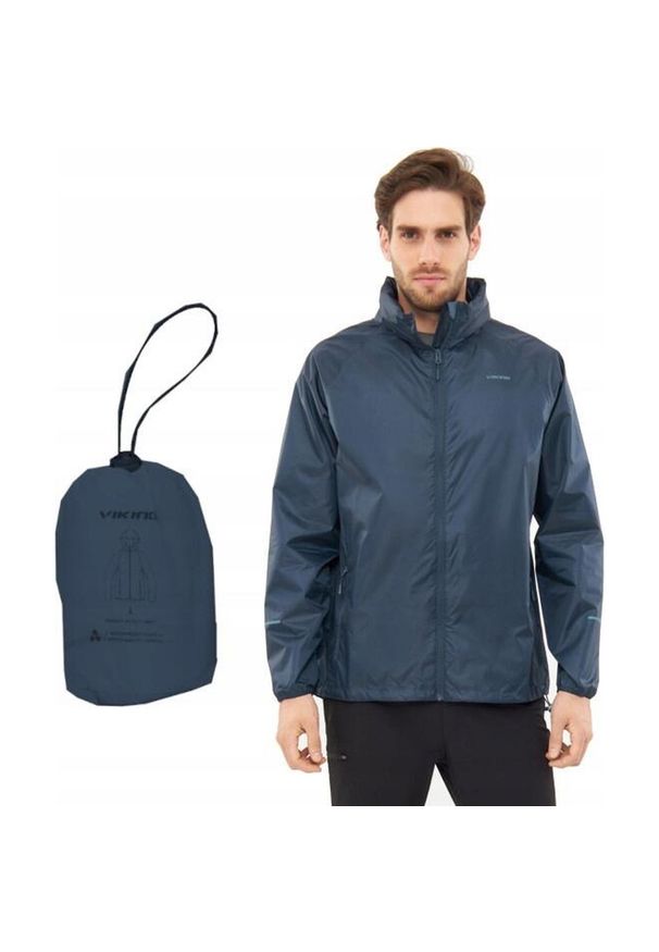 Kurtka przeciwdeszczowa dla mężczyzn Viking Rainier Man. Kolor: niebieski. Sport: turystyka piesza