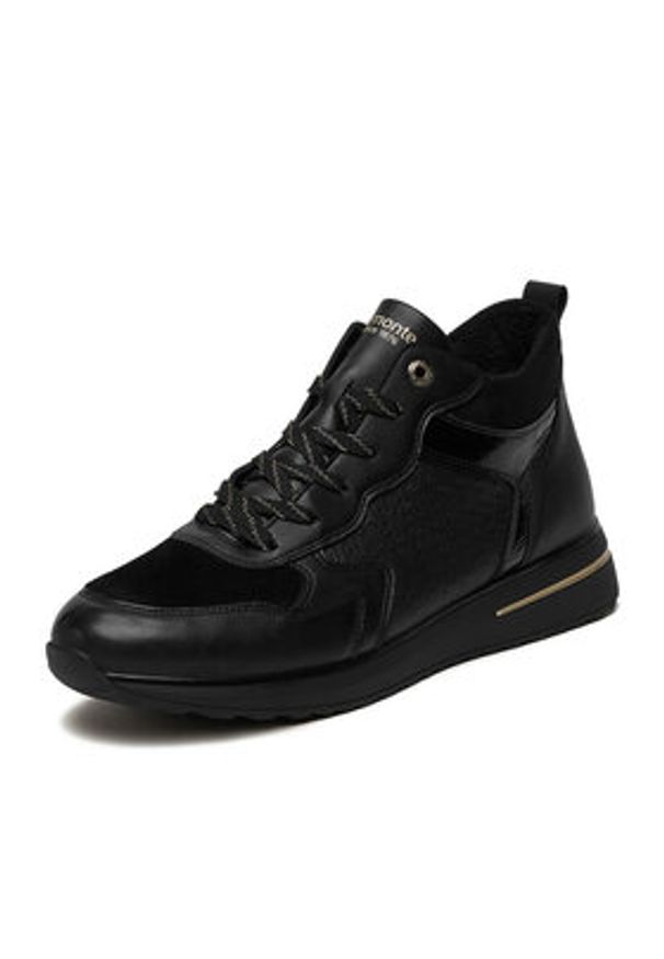 Remonte Sneakersy D1G71-00 Czarny. Kolor: czarny. Materiał: skóra