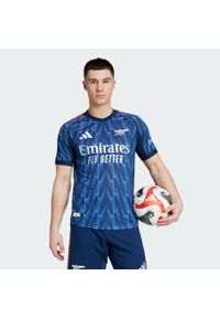 Adidas - Oryginalna koszulka wyjazdowa Arsenalu 25/26. Kolor: szary, niebieski, wielokolorowy. Sport: piłka nożna