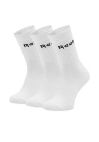 Zestaw 3 par wysokich skarpet unisex Reebok. Kolor: biały