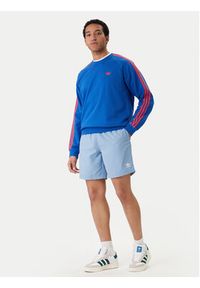 Adidas - adidas Szorty kąpielowe adicolor 3-Stripes JX5017 Błękitny Regular Fit. Kolor: niebieski. Materiał: syntetyk #2