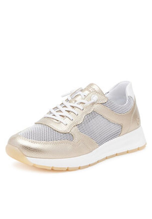 Remonte Sneakersy D2G03-90 Złoty. Kolor: złoty. Materiał: materiał