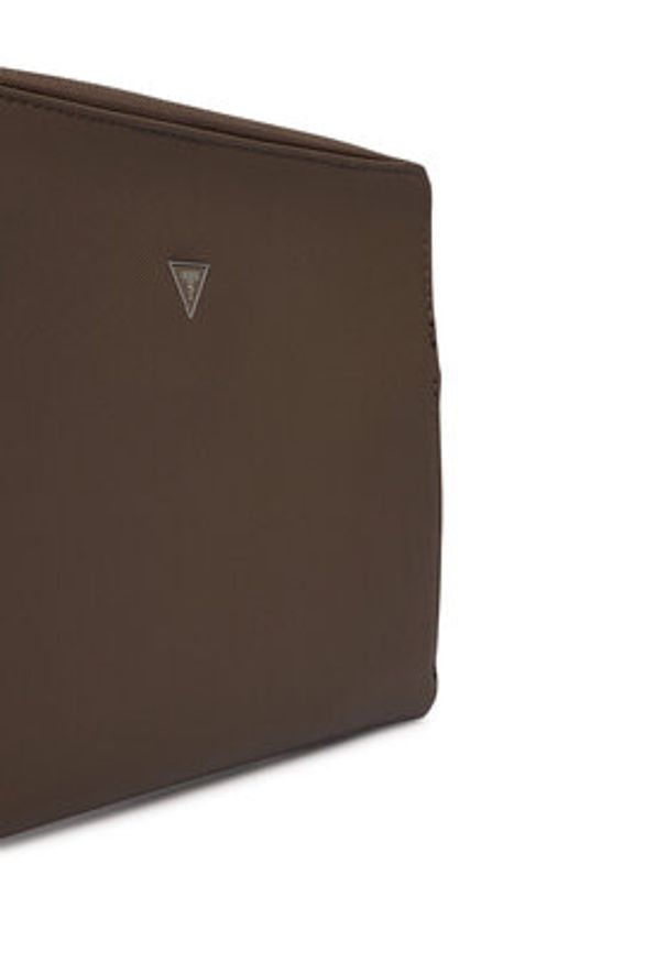 Guess Saszetka PMBASA P5235 Brązowy. Kolor: brązowy. Materiał: skóra