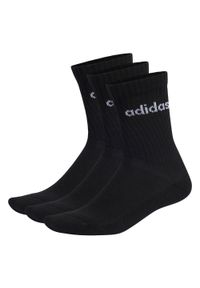 Adidas - Linear Crew Cushioned Socks 3 Pairs. Kolor: czarny, biały, wielokolorowy. Materiał: bawełna. Sport: bieganie #1
