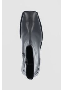 Vagabond Shoemakers Botki skórzane damskie kolor czarny na słupku. Kolor: czarny. Materiał: skóra. Obcas: na słupku. Wysokość obcasa: średni #5