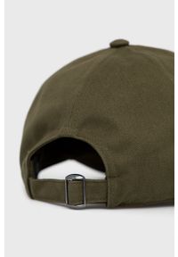 GAP czapka bawełniana kolor zielony gładka. Kolor: zielony. Materiał: bawełna. Wzór: gładki #4