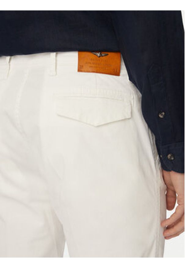 Aeronautica Militare Spodnie materiałowe 261PA1711UCT04292 Biały Regular Fit. Kolor: biały. Materiał: bawełna