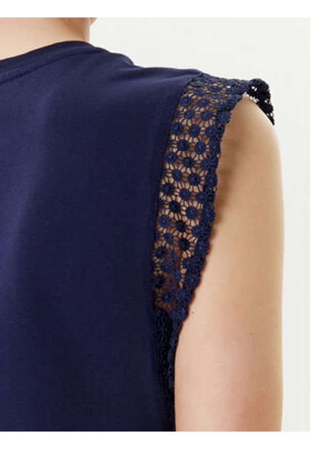 United Colors of Benetton - United Colors Of Benetton Bluzka 3IFVD10AC Granatowy Regular Fit. Kolor: niebieski. Materiał: bawełna