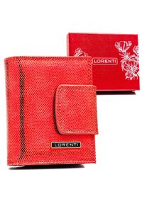 LORENTI - Portfel damski Lorenti 42329-CEK czerwony. Kolor: czerwony