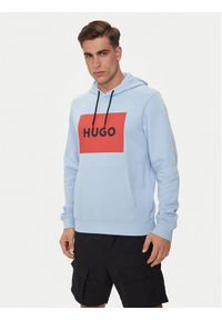 Hugo Bluza Duratschi223 50473168 Niebieski Regular Fit. Kolor: niebieski. Materiał: bawełna