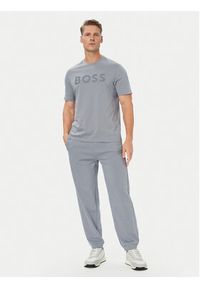 BOSS T-Shirt Structure Logo 50566883 Szary Regular Fit. Kolor: szary. Materiał: bawełna #3