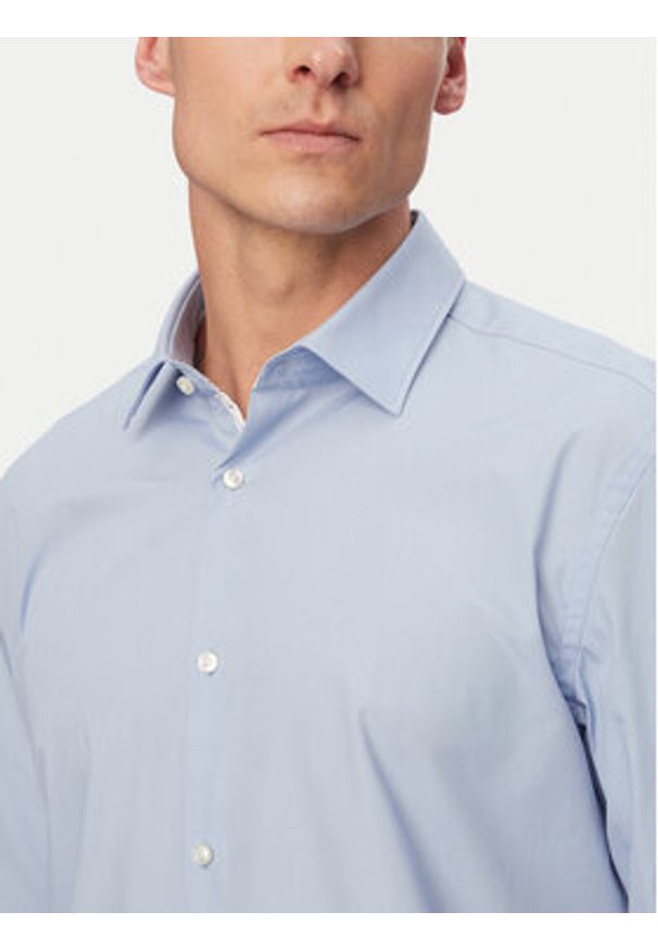 Hugo - HUGO Koszula Koey 50561154 Błękitny Slim Fit. Kolor: niebieski. Materiał: bawełna