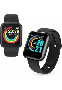 JG Smart - QIKtech Smartwatch KROKOMIERZ TĘTNO ALERTY Bluetooth Polskie Menu (czarny). Rodzaj zegarka: smartwatch. Kolor: czarny