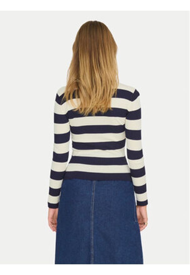 JDY Sweter Plum 15277223 Granatowy Regular Fit. Kolor: niebieski. Materiał: wiskoza