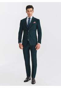 Pako Lorente - PAKO LORENTE – Zielony garnitur męski. Kolor: zielony. Materiał: poliester, elastan, wiskoza #1