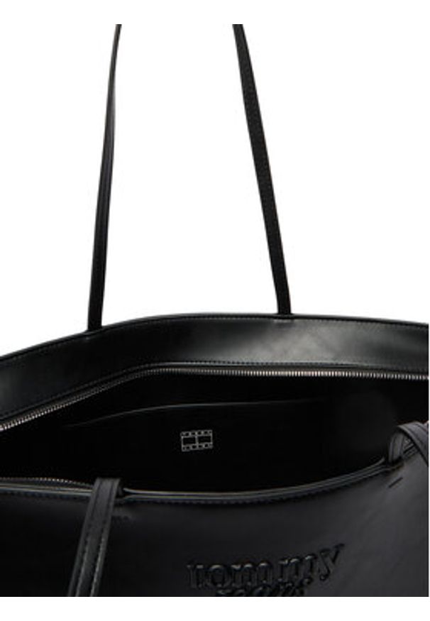 Tommy Jeans Torebka Tjw Must Tote AW0AW18455 Czarny. Kolor: czarny. Materiał: skórzane