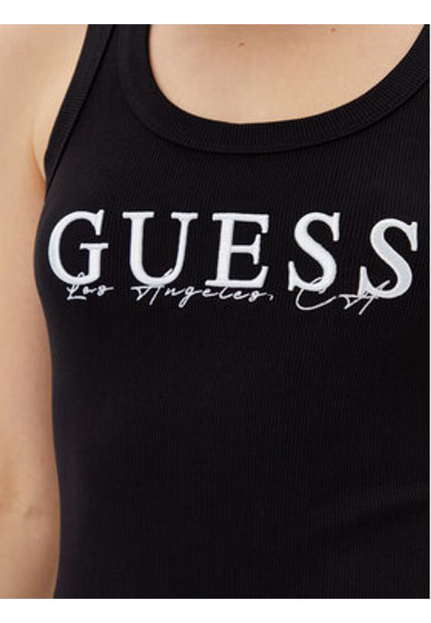 Guess Sukienka codzienna V5GK06 K8RT2 Czarny Slim Fit. Okazja: na co dzień. Kolor: czarny. Materiał: wiskoza. Typ sukienki: proste. Styl: casual
