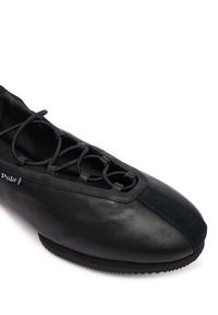 Polo Ralph Lauren Baleriny Blrna Lce Up 804P08221001 Czarny. Kolor: czarny. Materiał: skóra #6