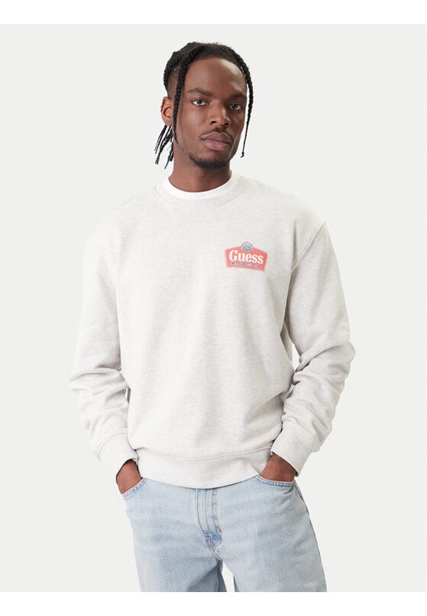 Guess Jeans Bluza M6RQ21 KCPR1 Szary Regular Fit. Kolor: szary. Materiał: bawełna