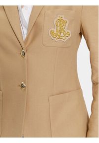 Lauren Ralph Lauren Marynarka 200797305013 Beżowy Regular Fit. Kolor: beżowy. Materiał: bawełna #5
