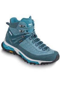 Buty trekkingowe damskie MEINDL Top Trail Lady Mid GTX, z membraną Gore-Tex. Kolor: wielokolorowy, niebieski, zielony