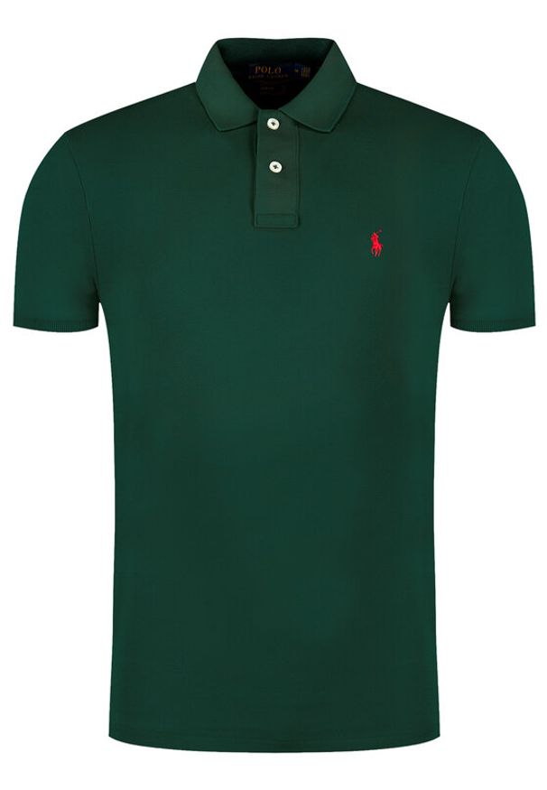 Polo Ralph Lauren Polo Core Replen 710795080 Zielony Slim Fit. Typ kołnierza: polo. Kolor: zielony. Materiał: bawełna