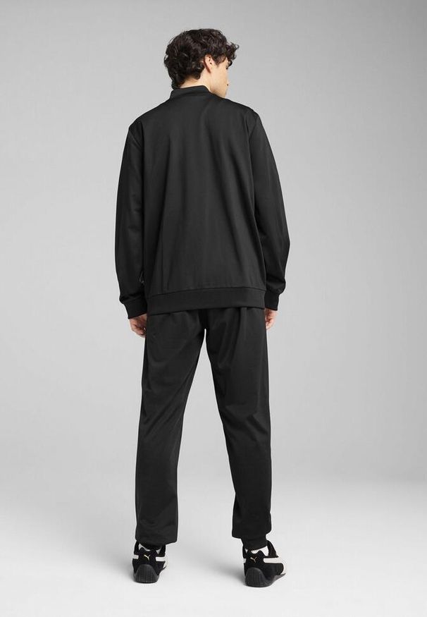 Puma - Męski dres inspirowany koszykówką z poliestru PUMA Black. Kolor: zielony, wielokolorowy, czarny, brązowy. Materiał: dresówka, poliester. Sport: koszykówka