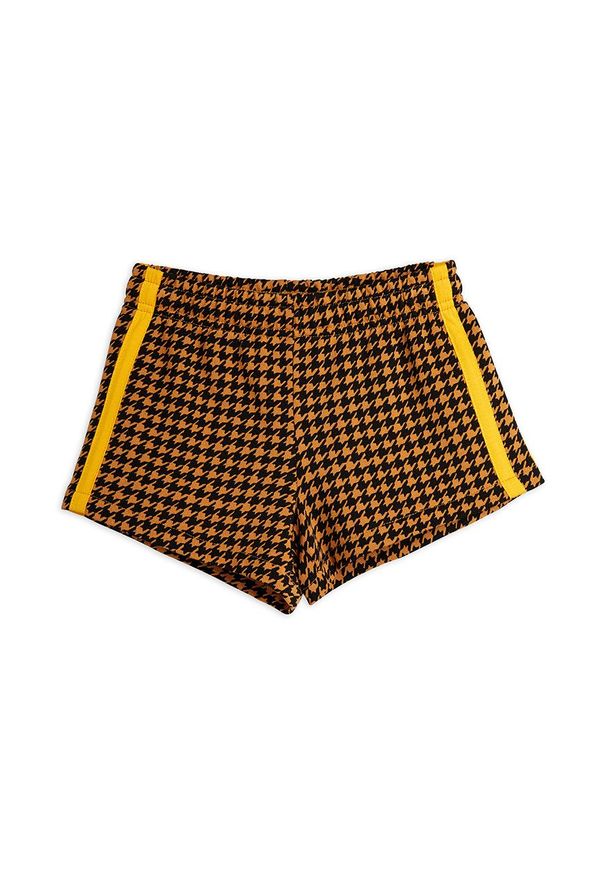 Mini Rodini szorty bawełniane dziecięce kolor brązowy wzorzyste regulowana talia. Okazja: na co dzień. Kolor: brązowy. Materiał: bawełna. Styl: casual