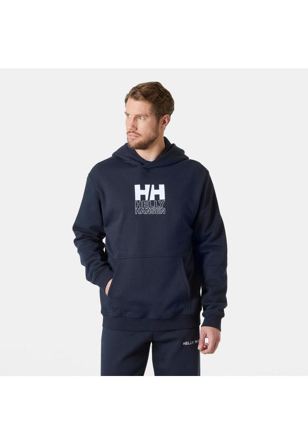 Bluza z kapturem Helly Hansen Fleece Graphic. Typ kołnierza: kaptur. Kolor: niebieski. Materiał: bawełna, poliester