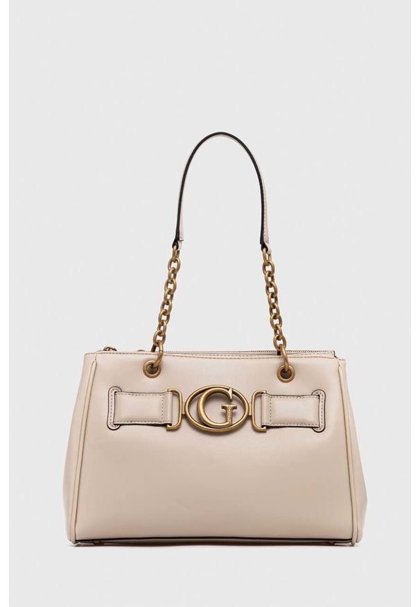 Guess torebka kolor beżowy. Kolor: beżowy. Rodzaj torebki: na ramię