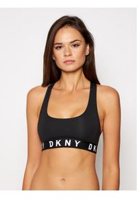 DKNY Biustonosz top DK4519 Czarny. Kolor: czarny. Materiał: bawełna