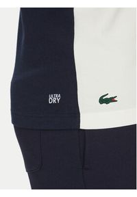 Lacoste T-Shirt TH0031 Granatowy Regular Fit. Kolor: niebieski. Materiał: syntetyk, bawełna