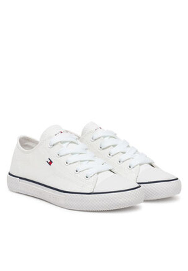 TOMMY HILFIGER - Tommy Hilfiger Trampki T3X9-33846-0890100 Biały. Kolor: biały. Materiał: materiał