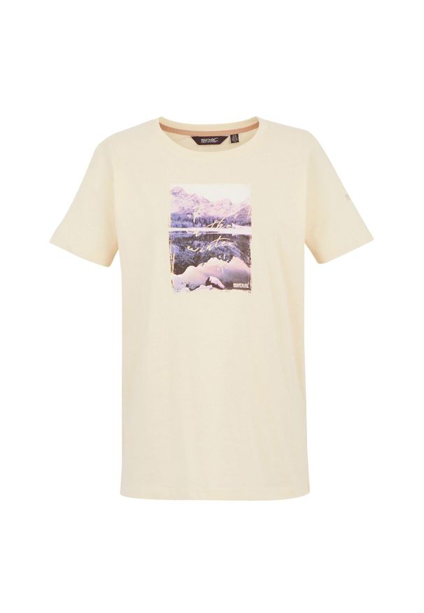 Regatta - T-shirt Damski Z Fotografią Filandra IX. Kolor: wielokolorowy, beżowy, zielony