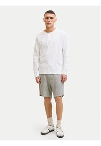 Jack & Jones Szorty materiałowe Ace Mykonos 12269376 Écru Regular Fit. Kolor: kremowy. Materiał: wiskoza #7