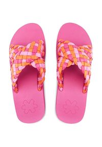 Flip*Flop - Klapki plażowe damskie Flip Flop Wedgy Cross. Okazja: na plażę. Kolor: różowy. Sezon: lato. Styl: sportowy #1