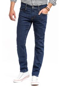 Mustang Oregon Tapered Męskie Spodnie Jeansowe Jeans Denim Blue 1014042 5000 940, W32 L36. Okazja: na co dzień. Długość: długie. Styl: klasyczny, casual #1