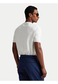 Polo Ralph Lauren Sweter 710980681004 Biały Regular Fit. Typ kołnierza: polo. Kolor: biały. Materiał: bawełna #2