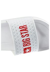 Big-Star - Białe Klapki Big Star Dziecięce Buty Wodoodporne. Okazja: na co dzień. Kolor: biały. Materiał: materiał. Wzór: aplikacja, napisy. Styl: wakacyjny, casual