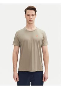 Aulp T-Shirt Tommy Khaki Regular Fit. Kolor: brązowy. Materiał: syntetyk #1