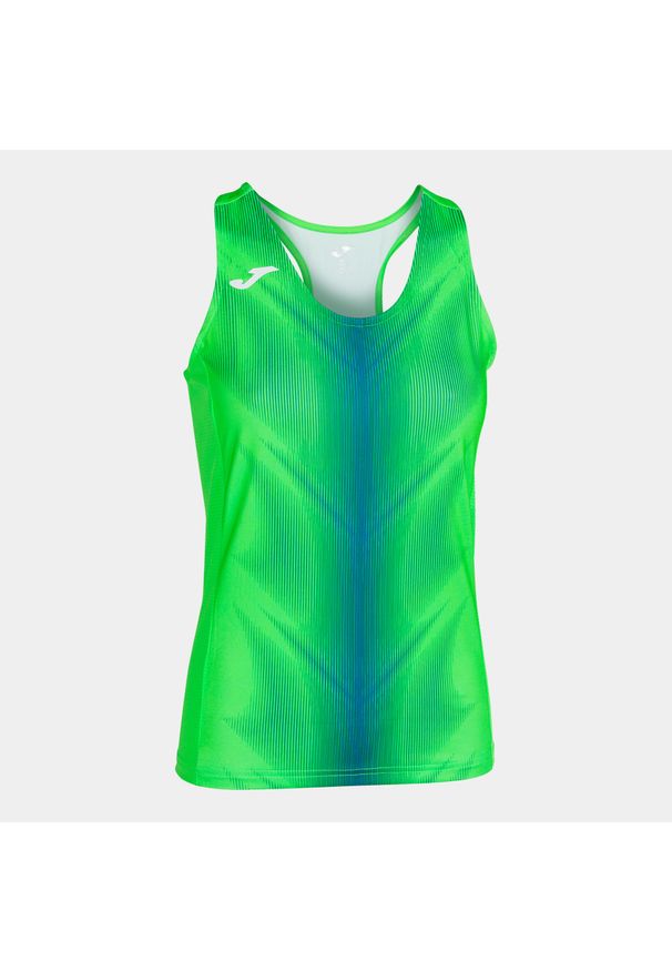 Damski tank top Joma Olympie. Kolor: niebieski. Wzór: nadruk. Sport: bieganie