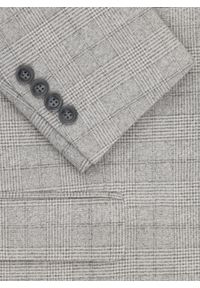 Pako Lorente - PAKO LORENTE – Szara marynarka garniturowa w kratkę. Kolor: szary. Materiał: poliester, wiskoza, elastan. Wzór: kratka #6